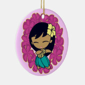 Aloha Honeys Hula Girl Ornaments Keramisch Ornament (Rechts)
