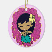 Aloha Honeys Hula Girl Ornaments Keramisch Ornament (Links)