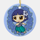 Aloha Honeys Hula Girl Ornaments Keramisch Ornament (Voorkant)