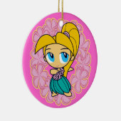 Aloha Honeys Hula Girl Ornaments Keramisch Ornament (Rechts)