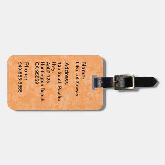 Aloha honeys hula meisje hibiscus Bagagelabels (Voorkant horizontaal)