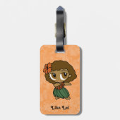Aloha honeys hula meisje hibiscus Bagagelabels (Achterkant verticaal)