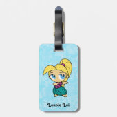 Aloha honeys hula meisje hibiscus Bagagelabels (Achterkant verticaal)