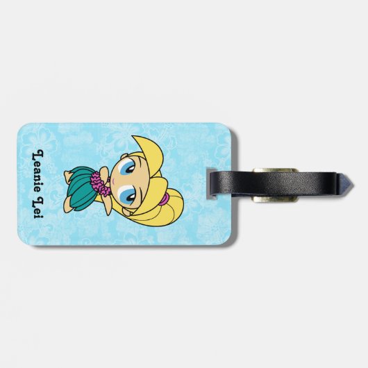 Aloha honeys hula meisje hibiscus Bagagelabels (Achterkant horizontaal)