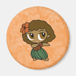 Aloha honeys hula meisje hibiscus magneten