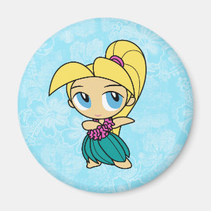 Aloha honeys hula meisje hibiscus magneten