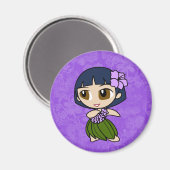 Aloha honeys hula meisje hibiscus magneten (Voorkant / Achterkant)