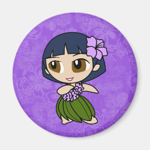 Aloha honeys hula meisje hibiscus magneten