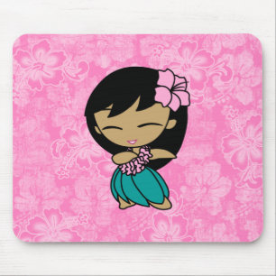 Aloha honeys hula meisje hibiscus Muismatten