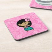 Aloha honeys hula meisje hibiscus Onderzetters (Linkerzijde)