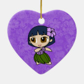 Aloha honeys hula meisje hibiscus Ornamenten (Achterkant)