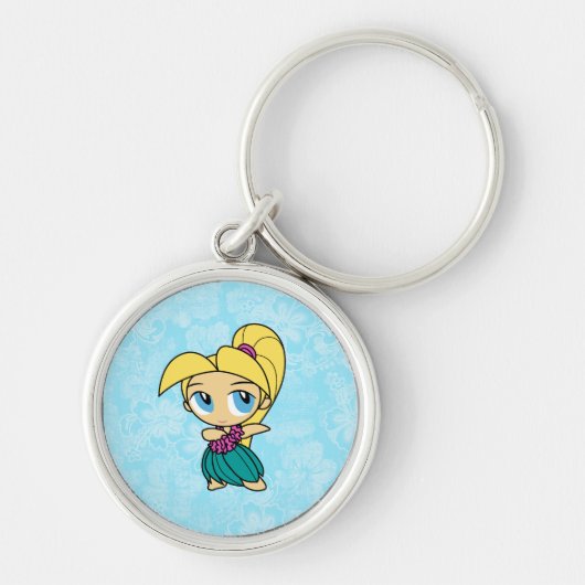 Aloha honeys hula meisje hibiscus sleutelhangers (Voorkant)