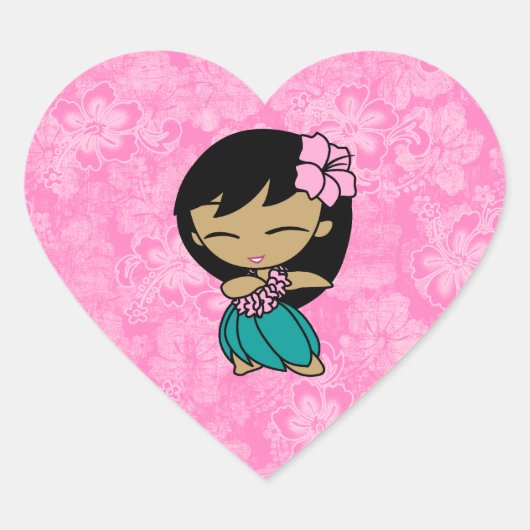 Aloha honeys hula meisje hibiscus Stickers (Voorkant)