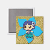 Aloha honeys hula meisje magneten (Voorkant / Achterkant)
