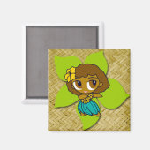 Aloha honeys hula meisje magneten (Voorkant / Achterkant)