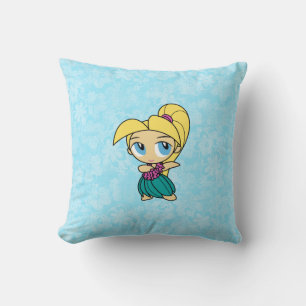 Aloha honeys hula meisje omkeerbare vierkante Kuss Kussen