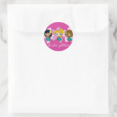 "Aloha Honeys" hula meisjes stickers in fuchsia (Tas)