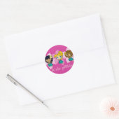 "Aloha Honeys" hula meisjes stickers in fuchsia (Envelop)