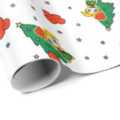 Aloha Honeys Kerstblond Hula Girl Cadeaupapier (Rol Hoek)