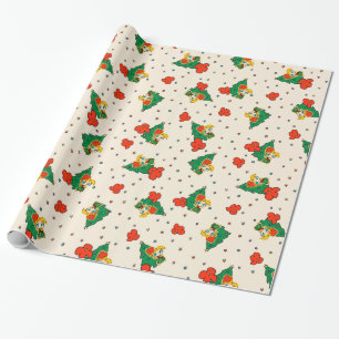Aloha Honeys Kerstblond Hula Girl Cream Cadeaupapier