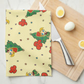 Aloha Honeys Kerstblond Hula Girl Gellow Theedoek (Quarter Fold)