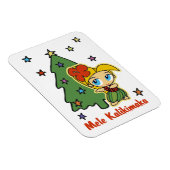 Aloha Honeys Kerstblond Hula Girl Magneet (Rechterzijde)