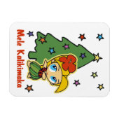 Aloha Honeys Kerstblond Hula Girl Magneet (Horizontaal)