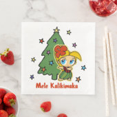 Aloha Honeys Kerstblond Hula Girl Servet (Insitu)