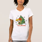 Aloha Honeys Kerstblond Hula Girl T-shirt (Voorkant)