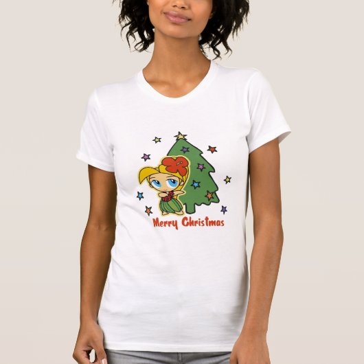 Aloha Honeys Kerstblond Hula Girl T-shirt (Voorkant)