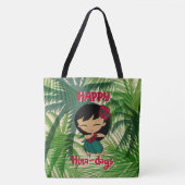 Aloha Honeys Kerstfeestdag Hula Girl Beach Tote Bag (Voorkant)