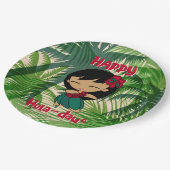 Aloha Honeys Kerstfeestdag Hula Girl Palms Papieren Bordje (Gekanteld)