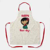 Aloha Honeys Kerstfeestdag Hula Girl Schort (Voorkant)