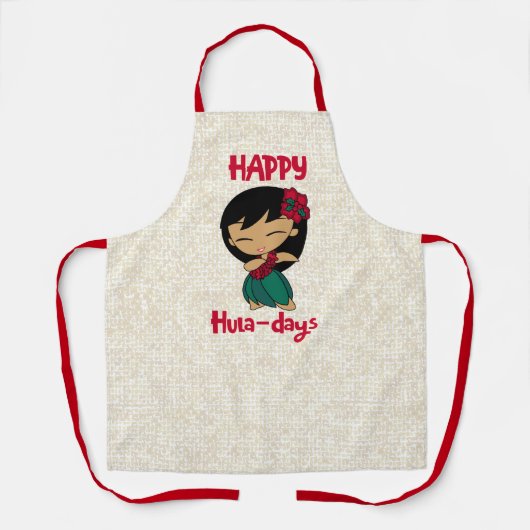 Aloha Honeys Kerstfeestdag Hula Girl Schort (Voorkant)