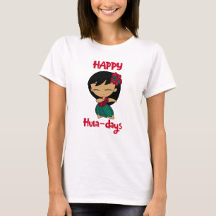 Aloha Honeys Kerstfeestdag Hula Girl T-shirt