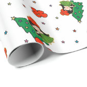 Aloha Honeys Kerstmis Hawaiian Hula Girl Cadeaupapier (Rol Hoek)