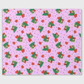 Aloha Honeys Kerstmis Hawaiian Hula Girl Lila Cadeaupapier (Vlak)