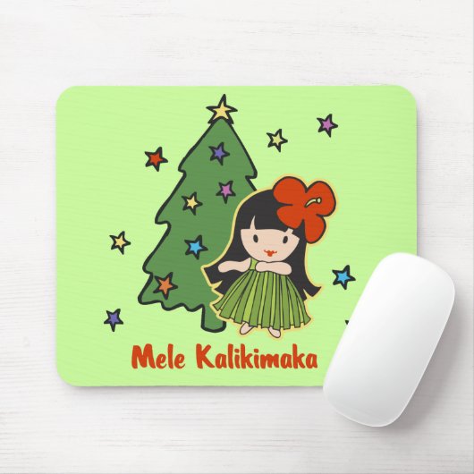 Aloha Honeys Kerstmis Hawaiian Hula Girl Limoen Muismat (Met muis)