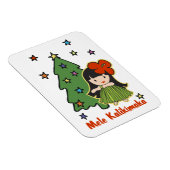 Aloha Honeys Kerstmis Hawaiian Hula Girl Magneet (Rechterzijde)