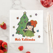 Aloha Honeys Kerstmis Hawaiian Hula Girl Servetten (Insitu)