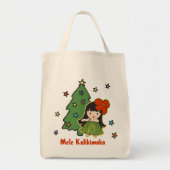 Aloha Honeys Kerstmis Hawaiian Hula Girl Tote Bag (Voorkant)