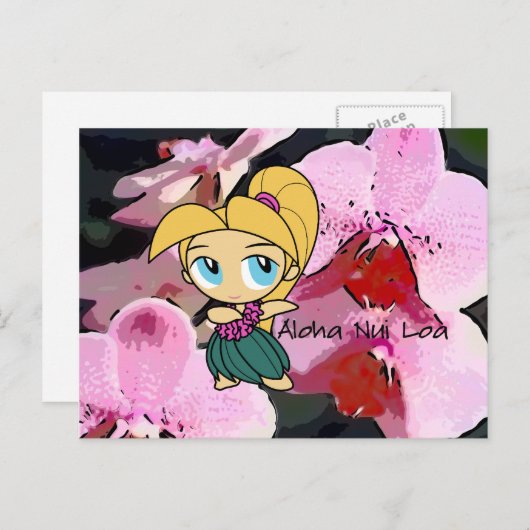 Aloha Honeys Luau & Groet Briefkaarten (Voorkant / Achterkant)