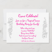 Aloha Honeys Luau Invite Card Kaart (Achterkant)