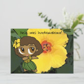 Aloha Honeys Luau Invite Card Kaart (Staand voorkant)