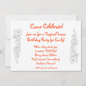 Aloha Honeys Luau Invite Card Kaart (Achterkant)