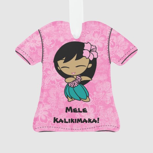 Aloha Honeys Mele Kalikimaka Hawaiian Aloha Shirt Ornament (achterkant)