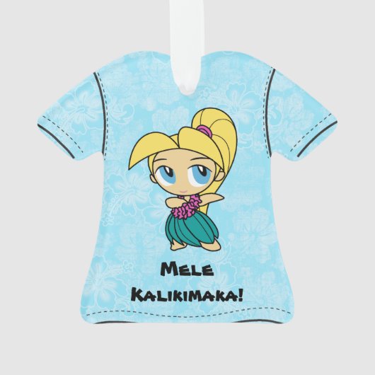 Aloha Honeys Mele Kalikimaka Hawaiian Aloha Shirt Ornament (achterkant)