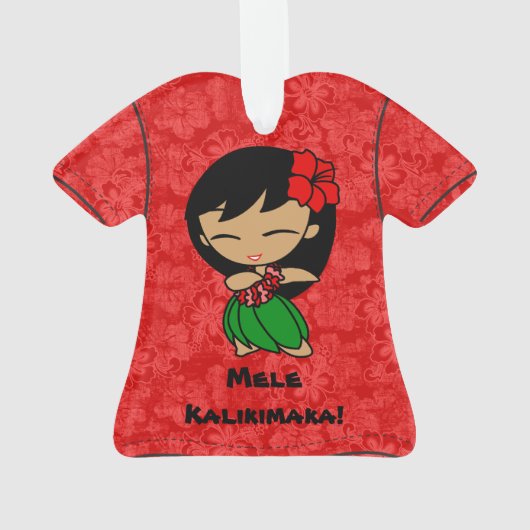 Aloha Honeys Mele Kalikimaka Hawaiian Aloha Shirt Ornament (achterkant)