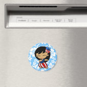 Aloha Honeys Patriottische Hula Meisje Magneten (Insitu (Vaatwasser))