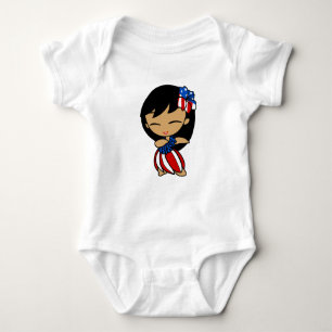 Aloha Honeys Patriottische Hula Meisje T-shirts